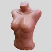 Манекен торс женский, из пластика, цвет телесный H550 мм - Т-303