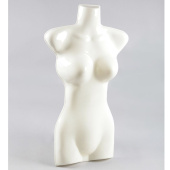 Манекен формы: торс женский, пластик, цвет белый H670 мм - М-114К