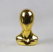 Манекен головы женский безликий, H370 мм - Г-405М(золото)